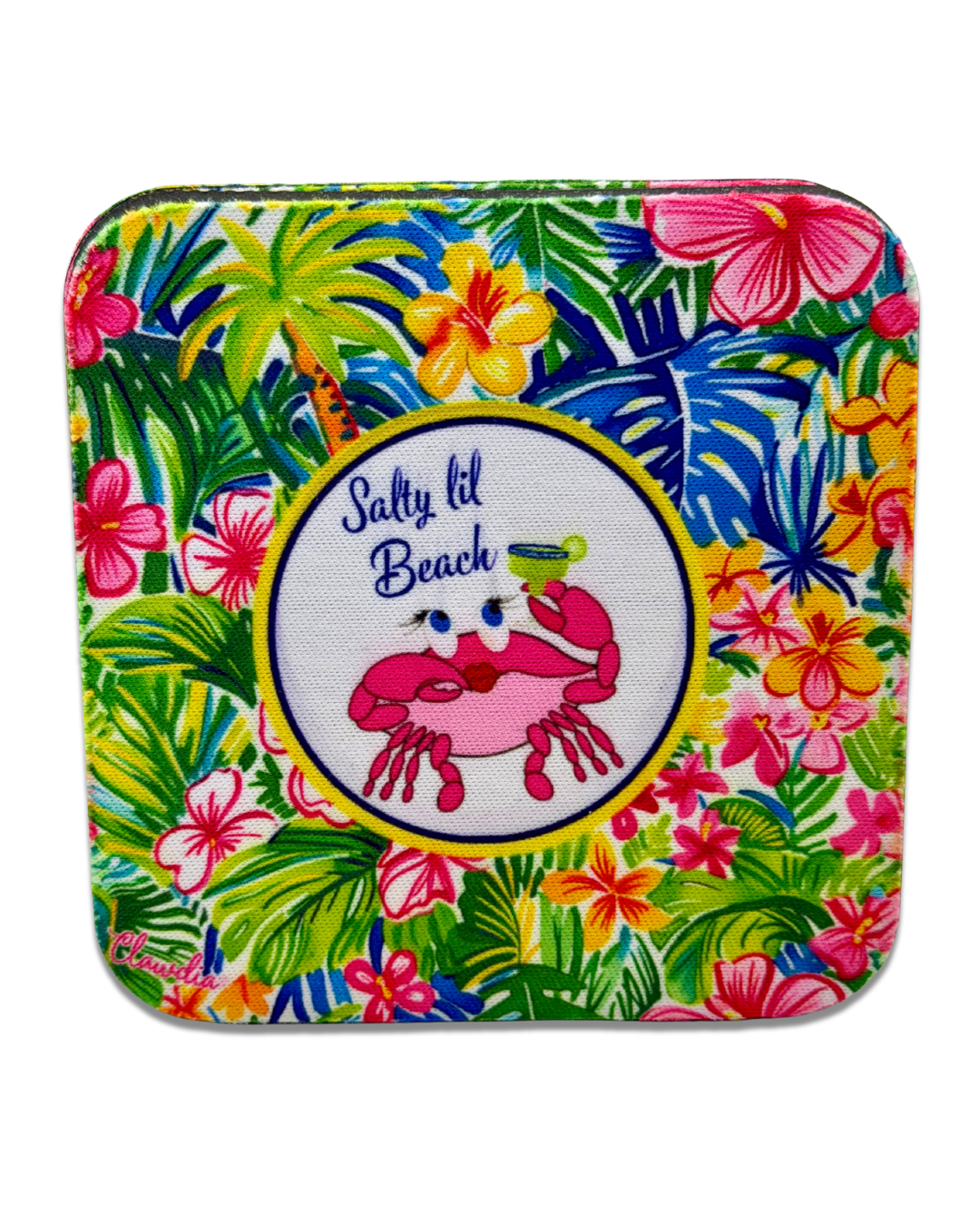 Neoprene Coaster Set/Clawdia Salty lil Beach