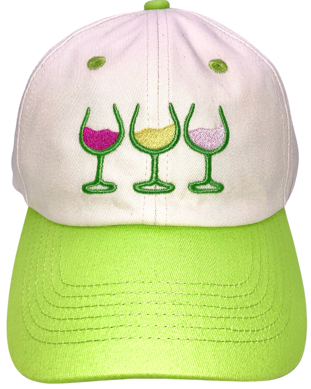 Baseball Hat/Wine Glass Trio