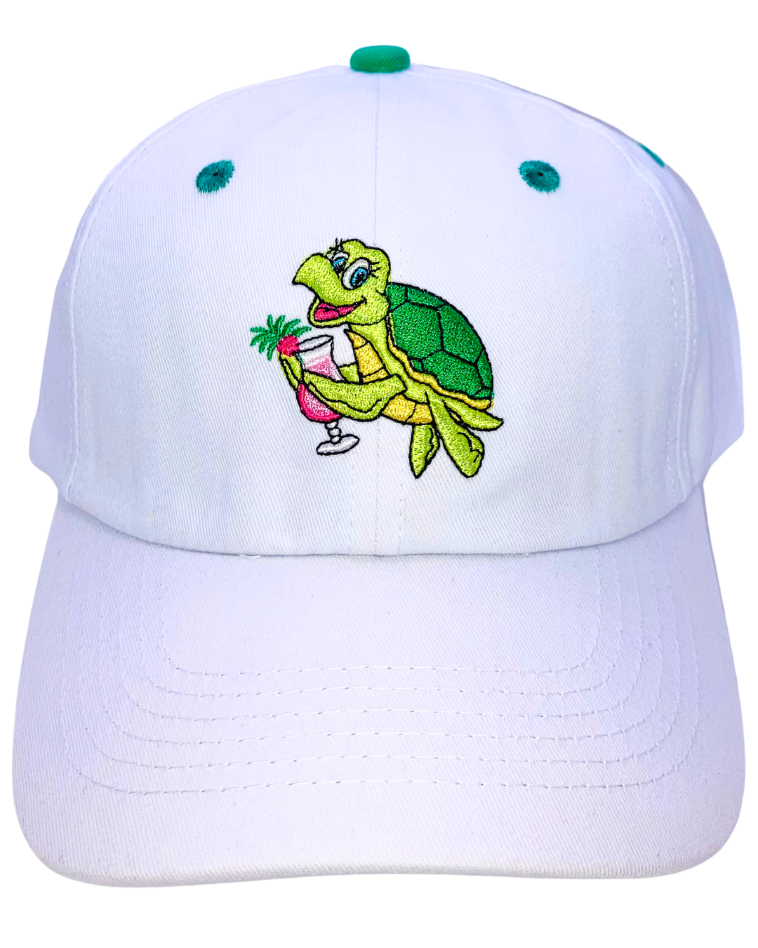 Baseball Hat/ Shelly Pink Drink Green Accents