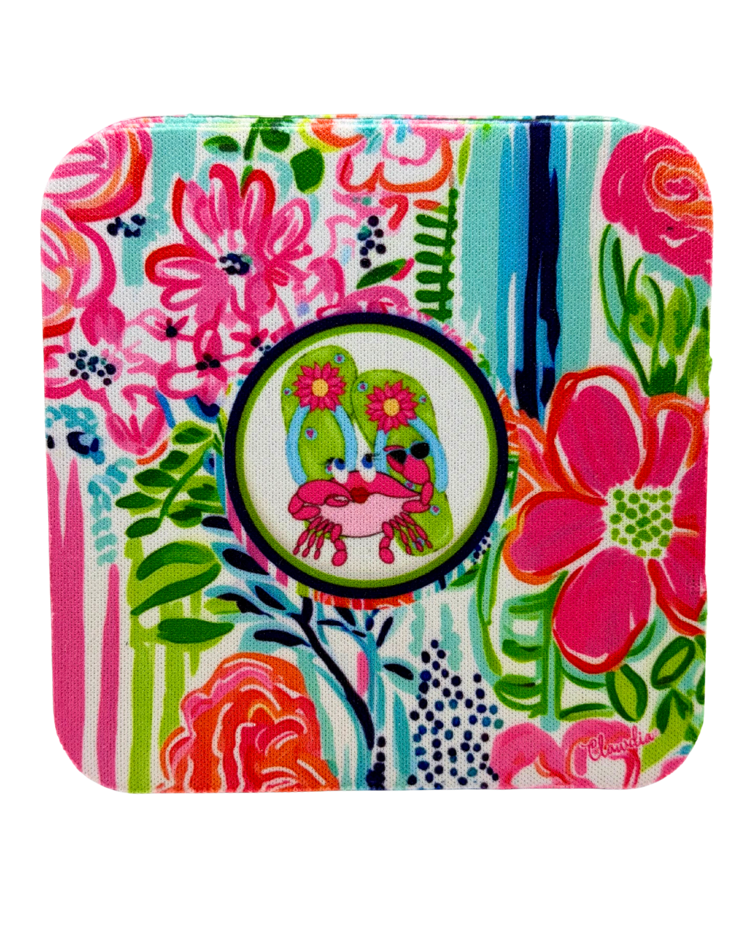 Neoprene Coaster Set/Clawdia Flip Flops