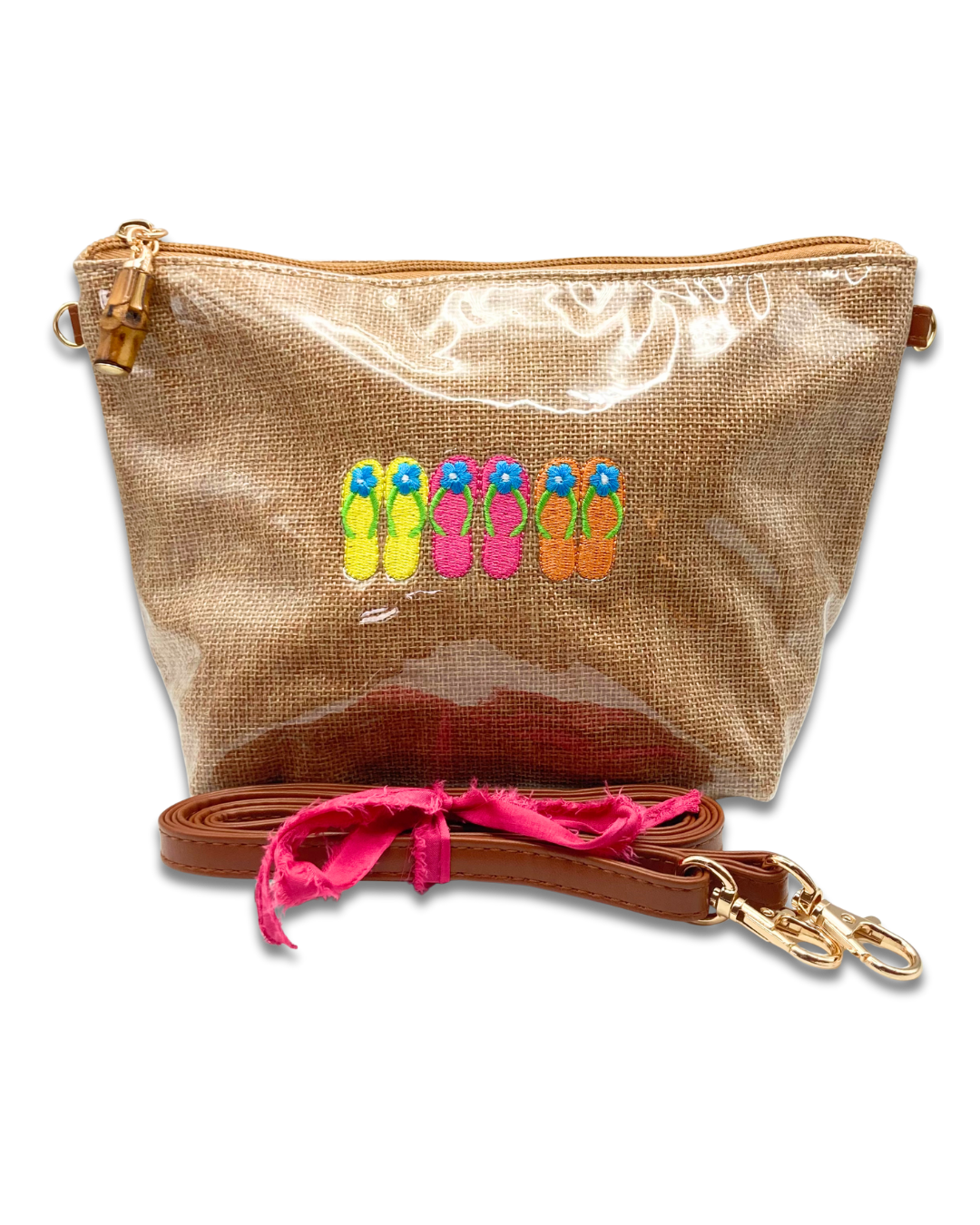 Embroidered Crossbody/Flipflop Trio